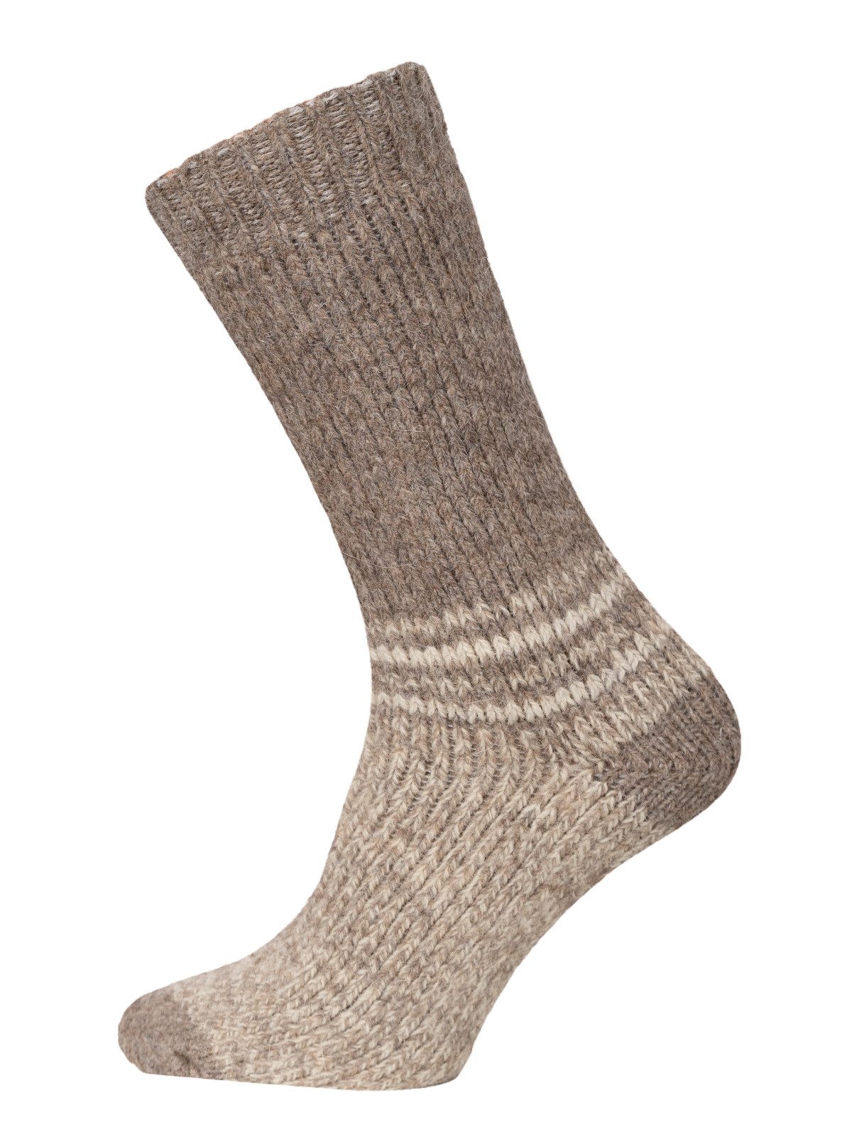 HomeOfSocks Socken 95% Wollsocken Alpaka Meliert Streifen Extra Dick Extra dicke und strapazierfähige Socken mit 95% Wolle Alpakawolle