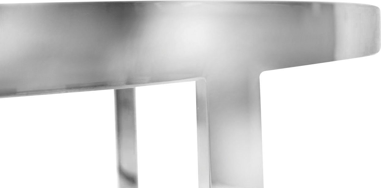 Leonique Couchtisch Palmer, Runder Couchtisch, Silber, günstig online kaufen