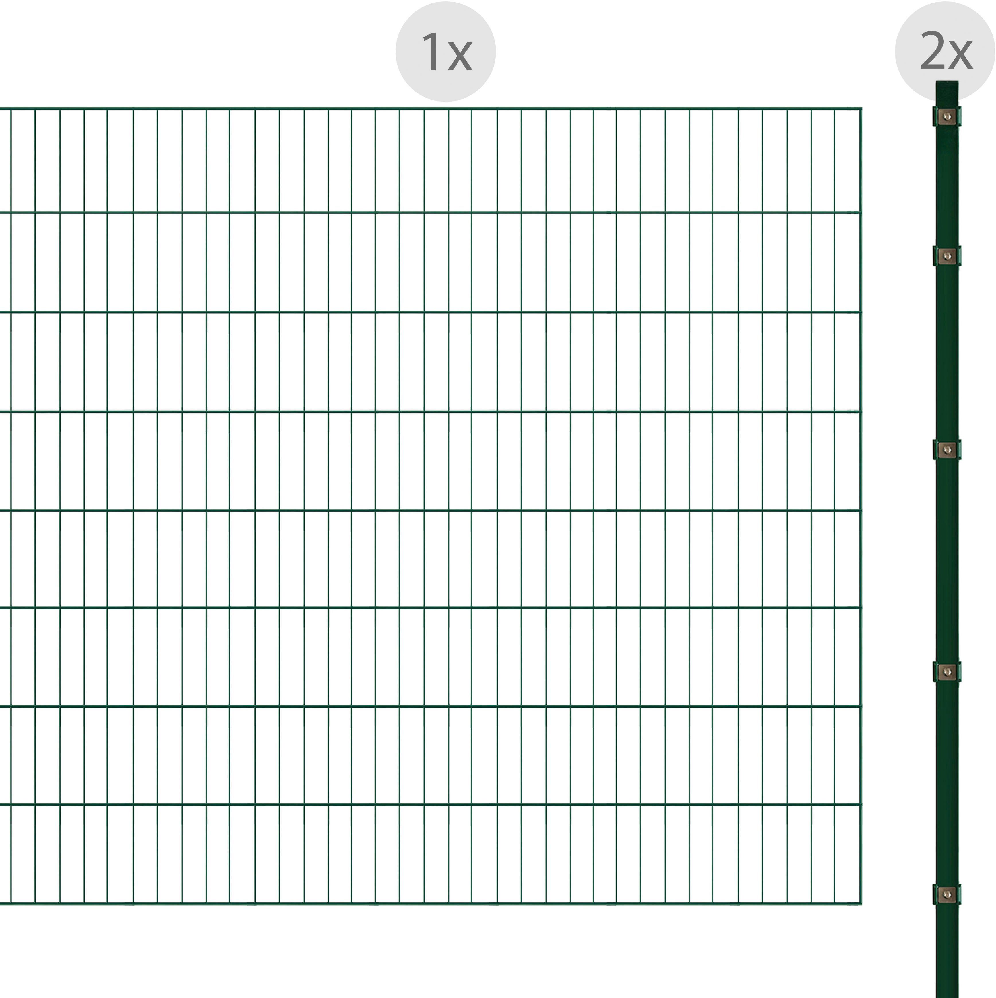 Arvotec Einstabmattenzaun ESSENTIAL 160 zum Einbetonieren, (Set), Zaunhöhe 160 cm, Zaunlänge 2 - 60 m