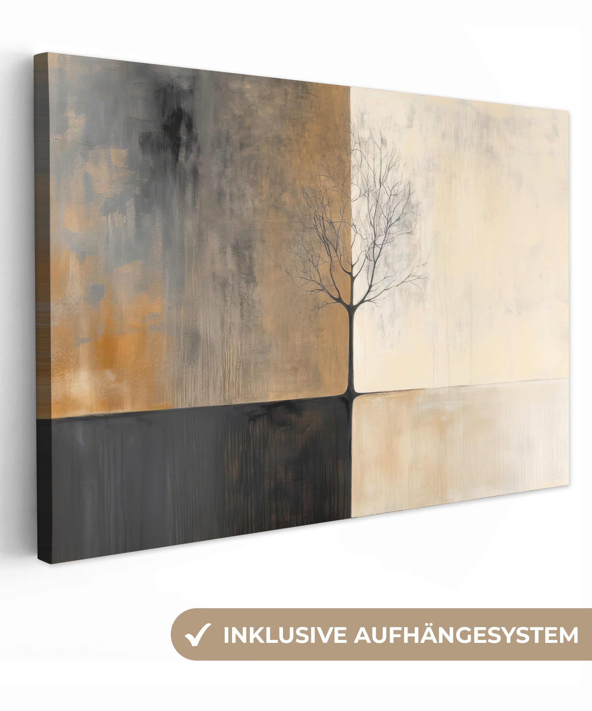 OneMillionCanvasses® Leinwandbild Baum - Ebenen - Äste - Farbverlauf, Fotod günstig online kaufen