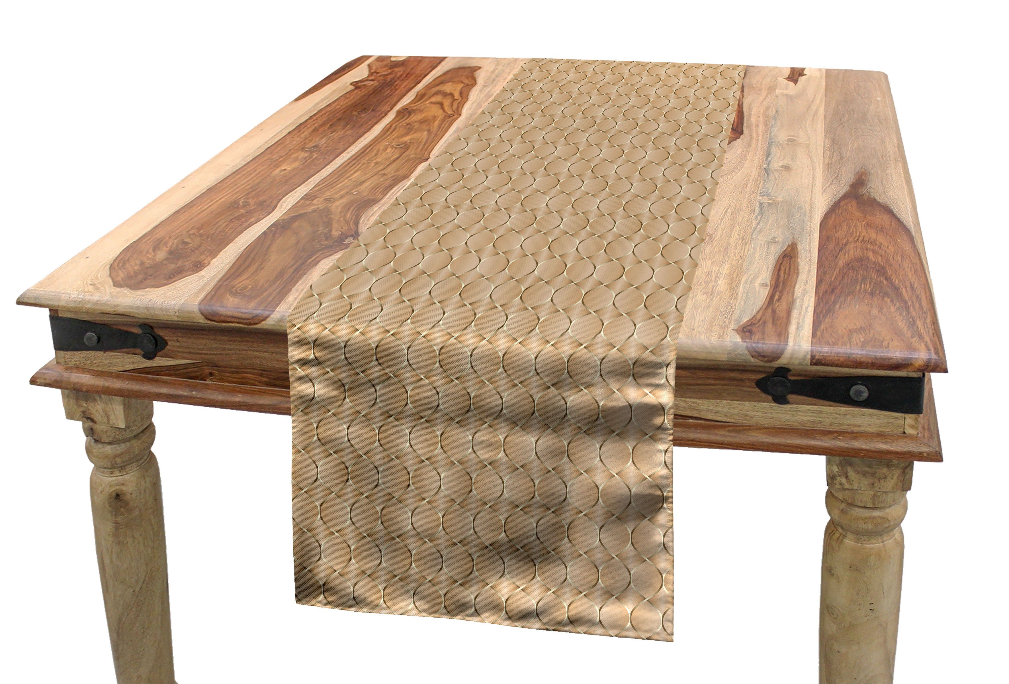 Vertikal Küche Waves Rechteckiger Abakuhaus Design Dekorativer neutrale Tischläufer Farbe Tischläufer, Esszimmer