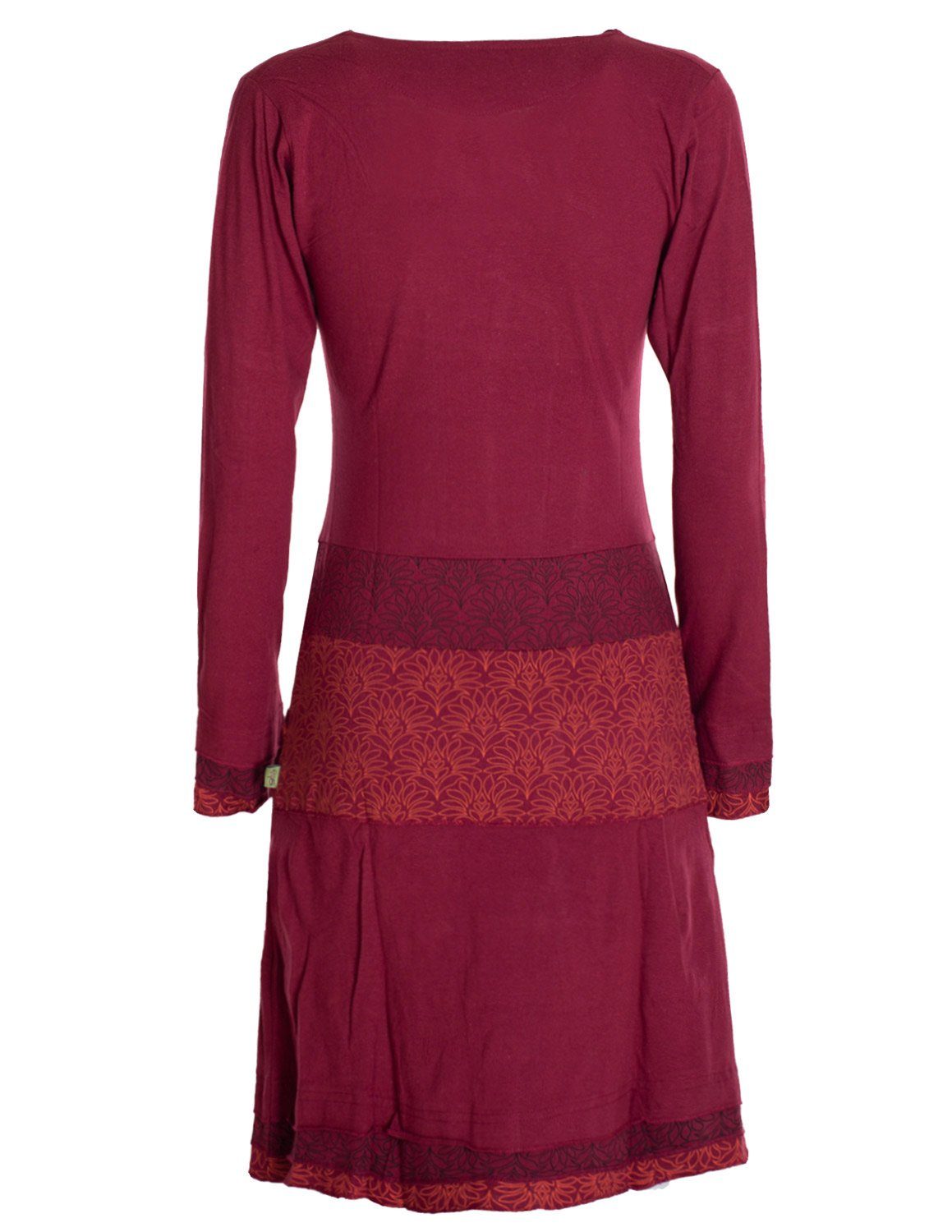 Vishes Jerseykleid Kleid Wasserfallkragen Bund bedruckt Taschen Boho, Ethno günstig online kaufen