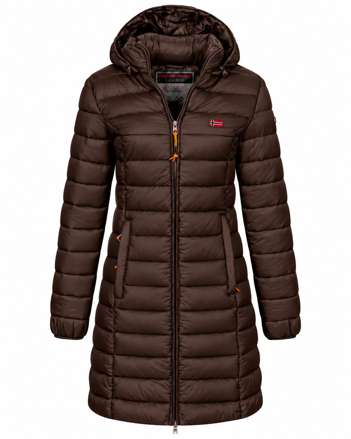Geographical Norway Steppmantel Damen Herbst Winter Jacke Steppjacke Outdoor leicht Kapuze warm