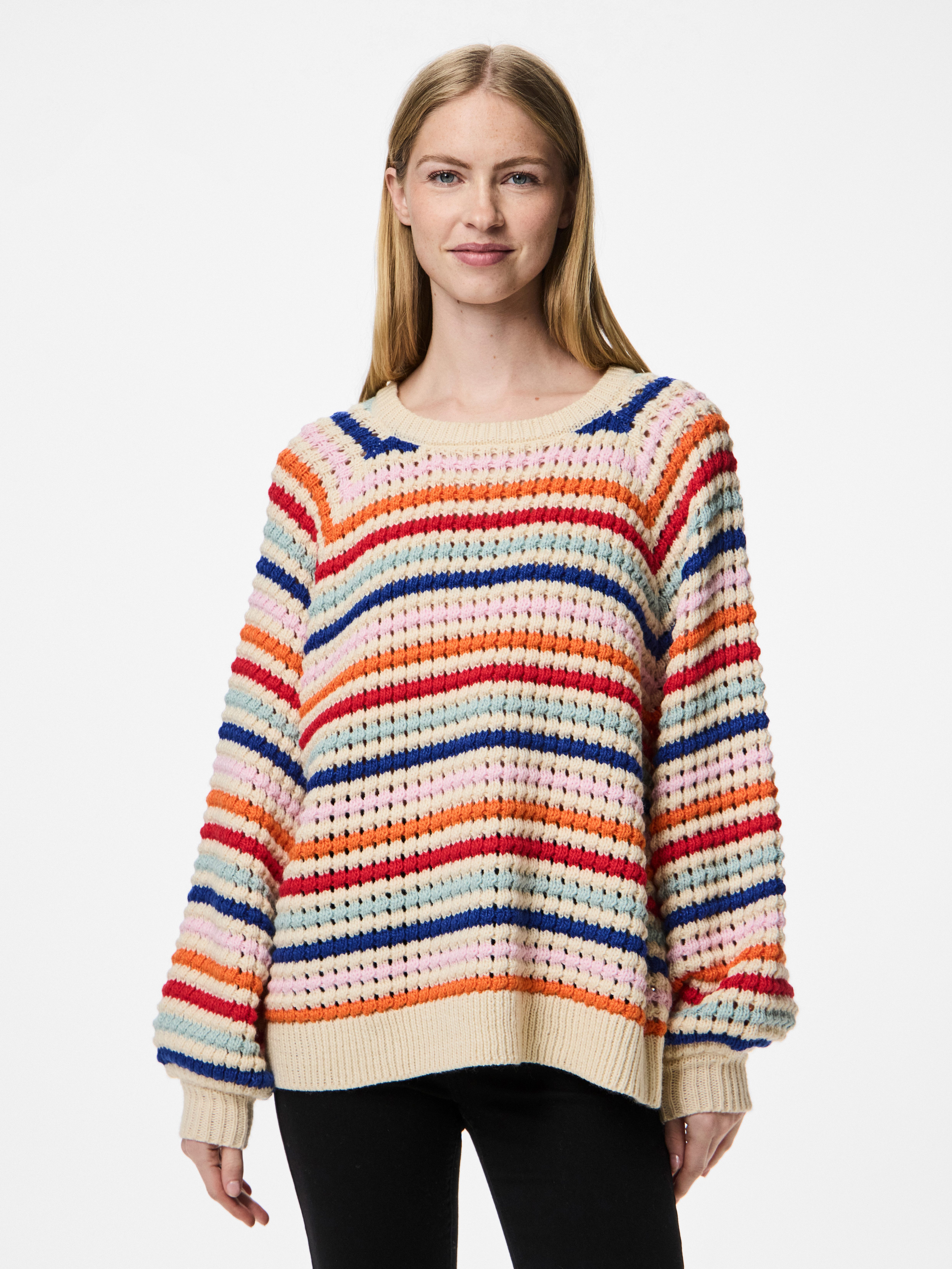 pieces Rundhalspullover PCDOSLA LS O-NECK KNIT günstig online kaufen