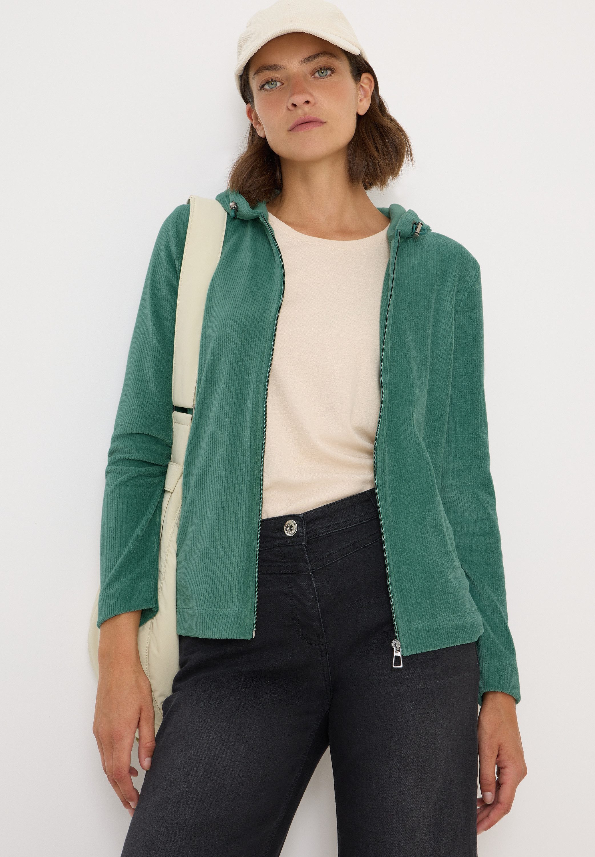 CECIL Cardigan Cord mit Kapuze günstig online kaufen