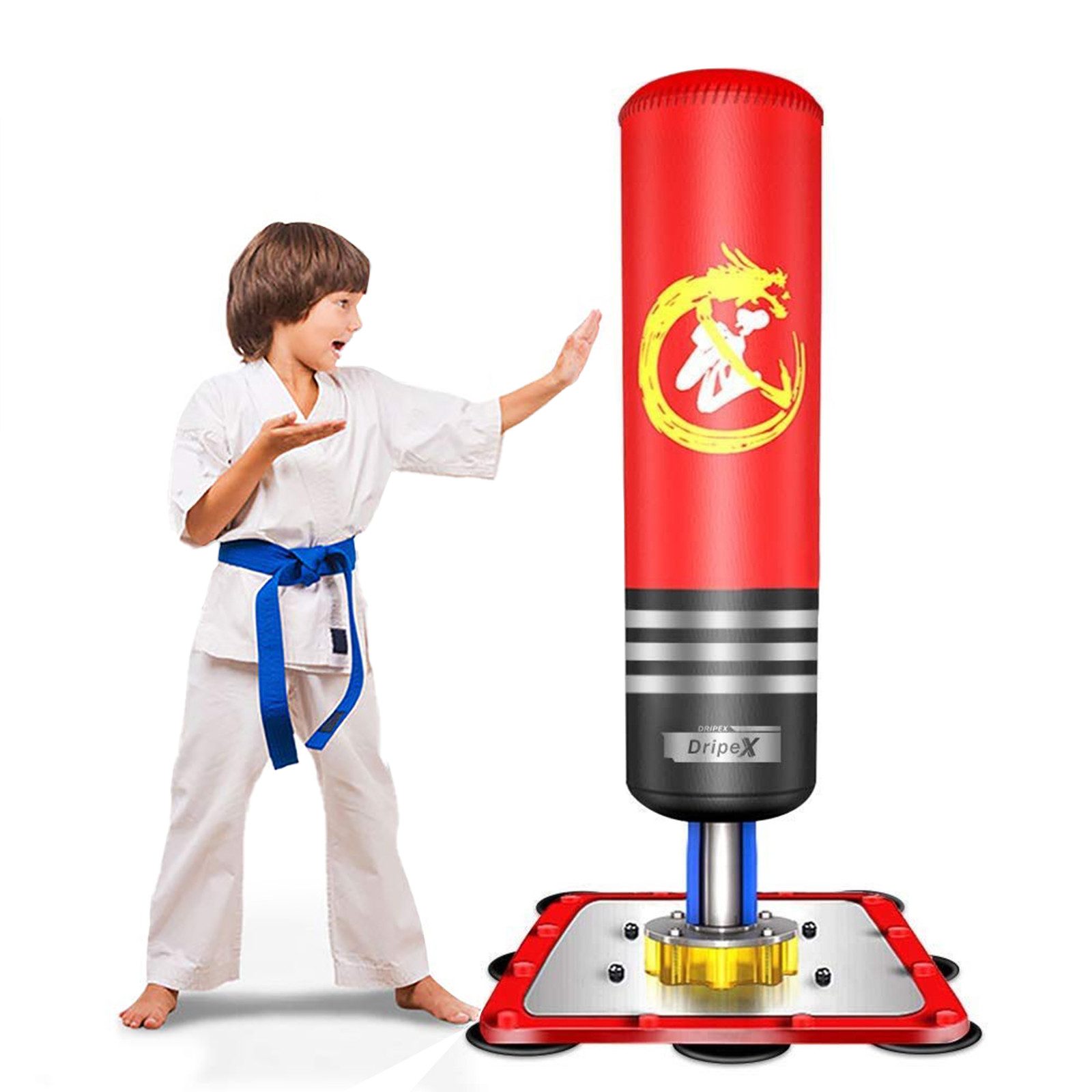 Dripex Standboxsack Kinder Boxsack Freistehender Boxpartner Boxing Trainer Punching Bag