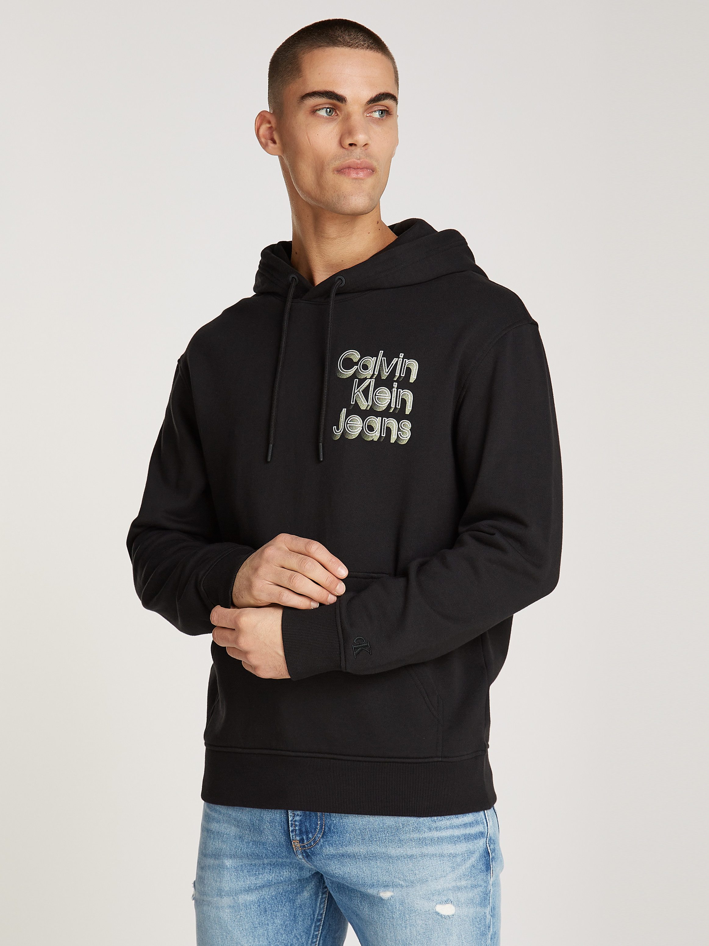 Calvin Klein Jeans Kapuzensweatshirt STACKED EUPHORIC günstig online kaufen