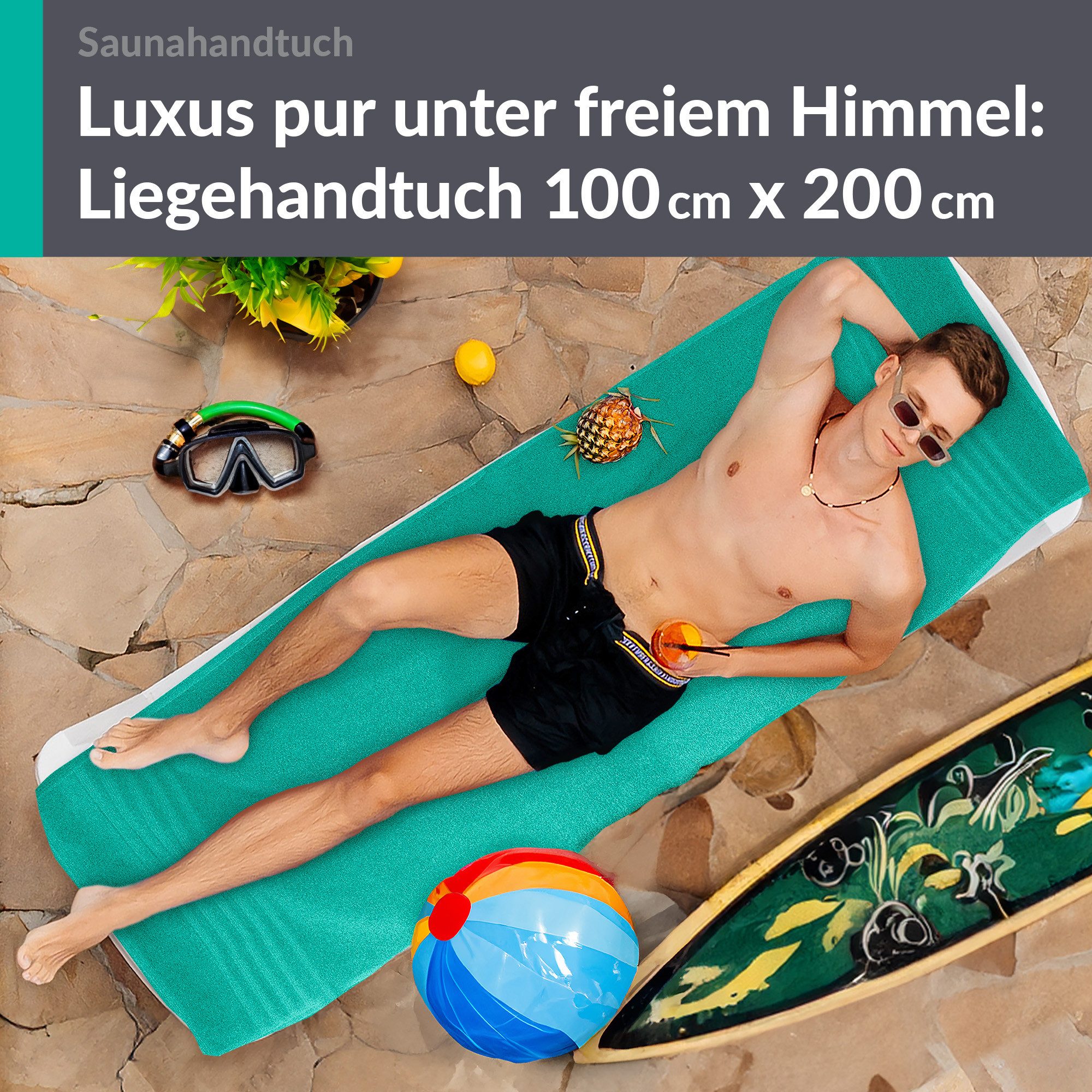 Lashuma Saunatuch XXL Handtuch London, Frottee (1-St), Badetuch Damen & Badehandtuch Herren 100x200 cm - Saunahandtuch 80x220 – Bild 5 von 5