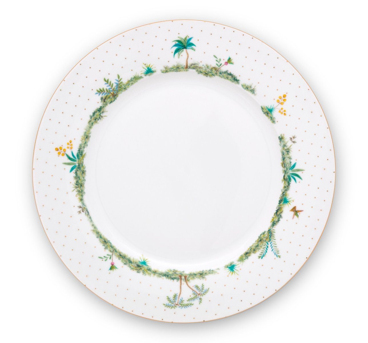 PiP Studio Speiseteller Jolie Dots Gold Teller 26,5 cm, Plate Jolie Dots Gold 26.5cm
