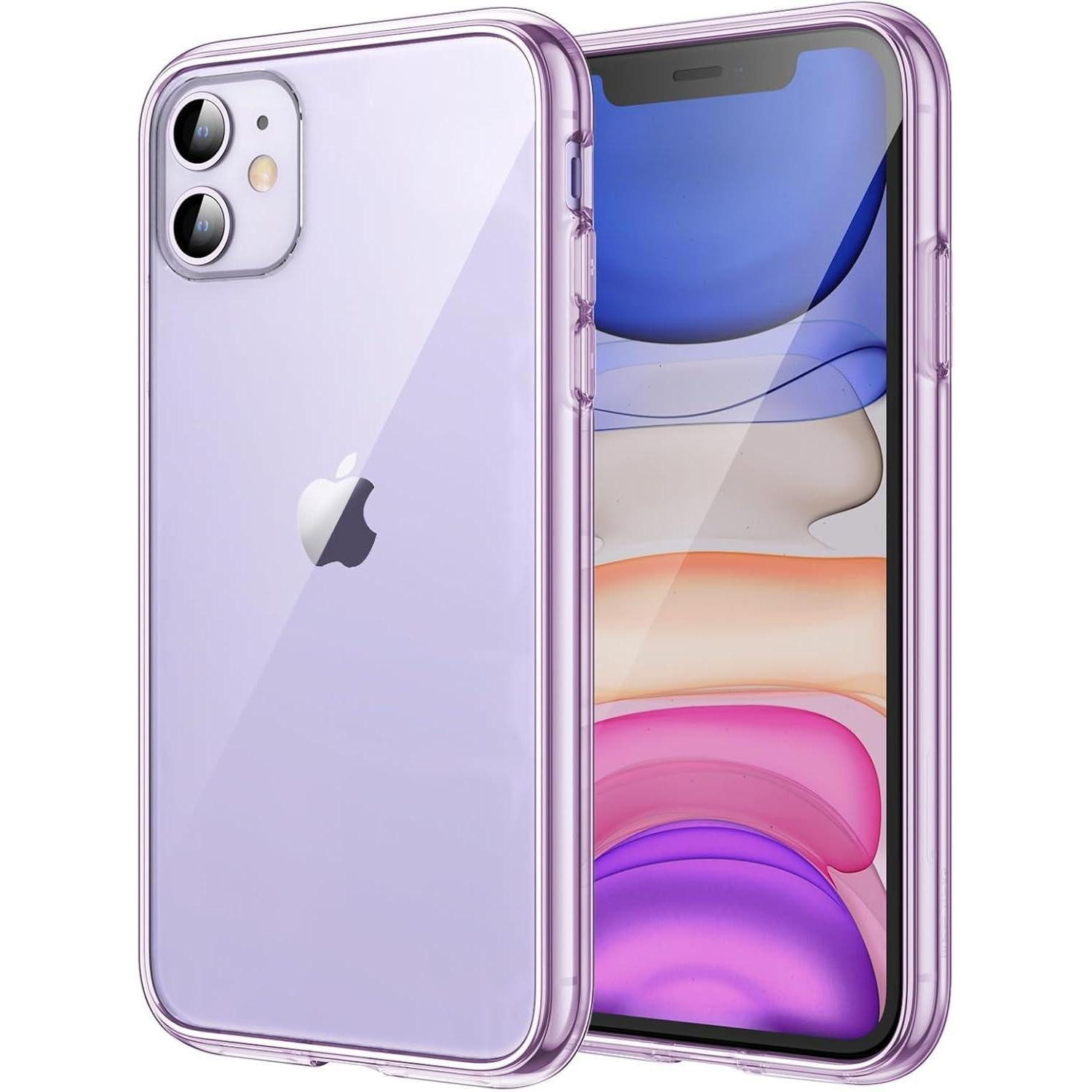 Handyhülle Handyhülle iPhone 11 6,1 Transparent Vergilbungsfrei Kratzfest Lila