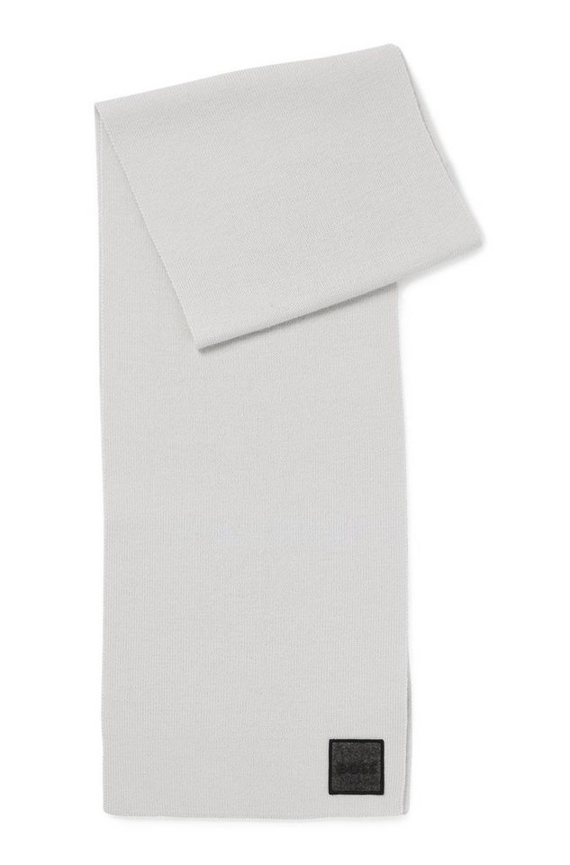 BOSS ORANGE Schal Foxon, mit Labelpatch am Abschluss, Vielseitig  kombinierbar durch unifarbenes Design