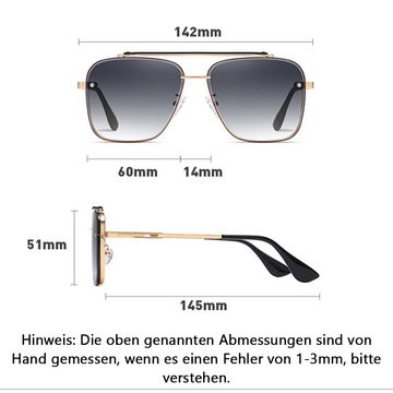 LAKKEC Sonnenbrille Vintage Sonnenbrille Outdoor UV-Schutzbrille mit Brillenetui für Männer und Frauen