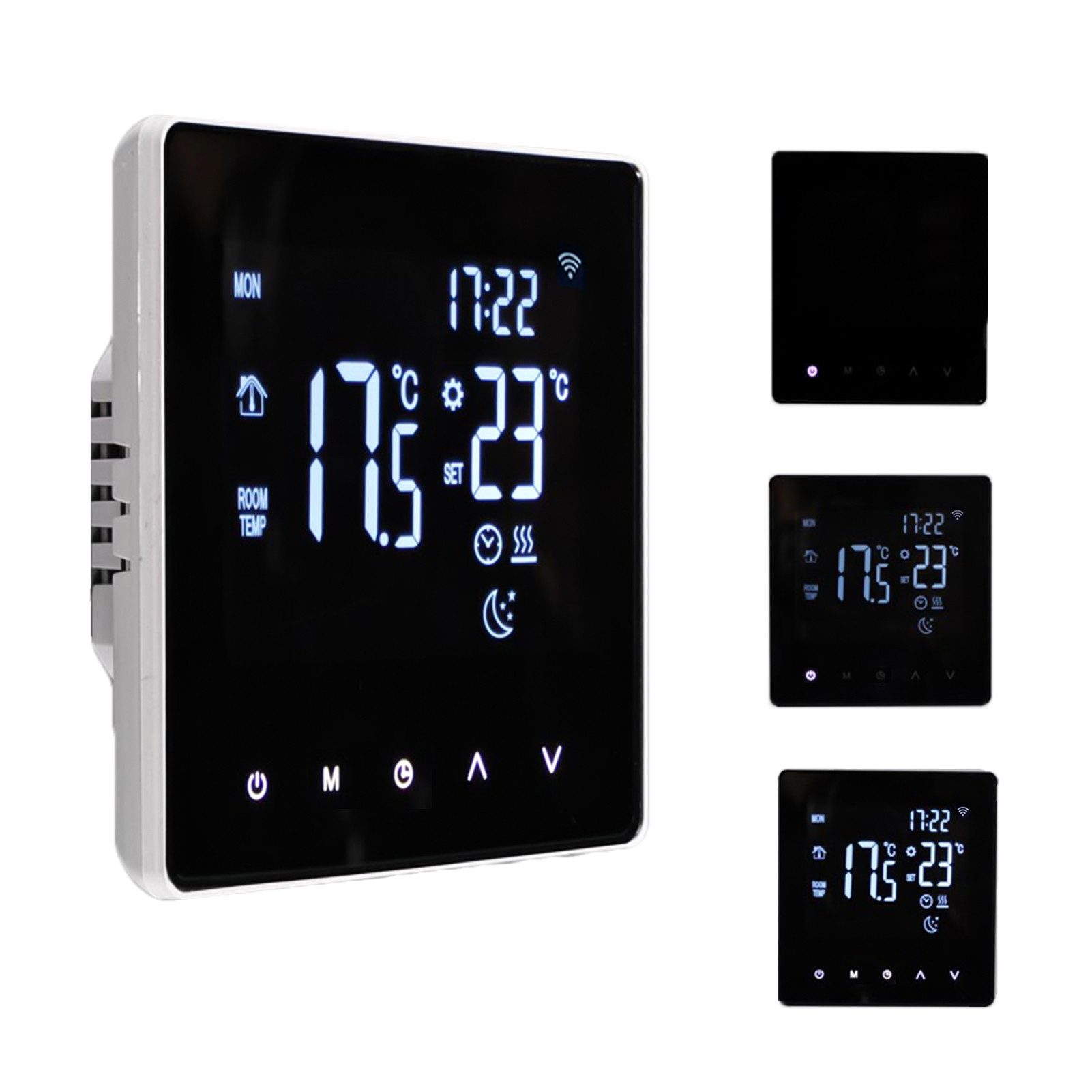 cocosity Heizkörperthermostat Smarter Thermostat-WLAN-Innentemperaturregler mit Touchscreen, WLAN, Smart, LCD, Touchscreen, App,Zuhause, Büro, Schule, Hotel