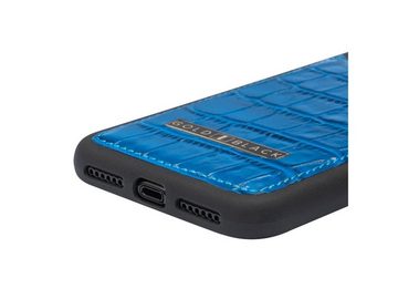 GOLDBLACK Handyhülle iPhone 11 Pro Lederhülle Croco Blau 14,86 cm (5,85 Zoll)