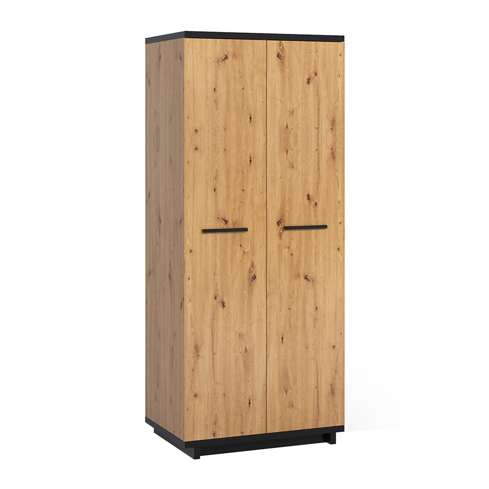 HAUSELEMENT Kleiderschrank INES IN-09 mit 2 Türen Schrank 90 x 215 cm Drehtürenschrank Loft