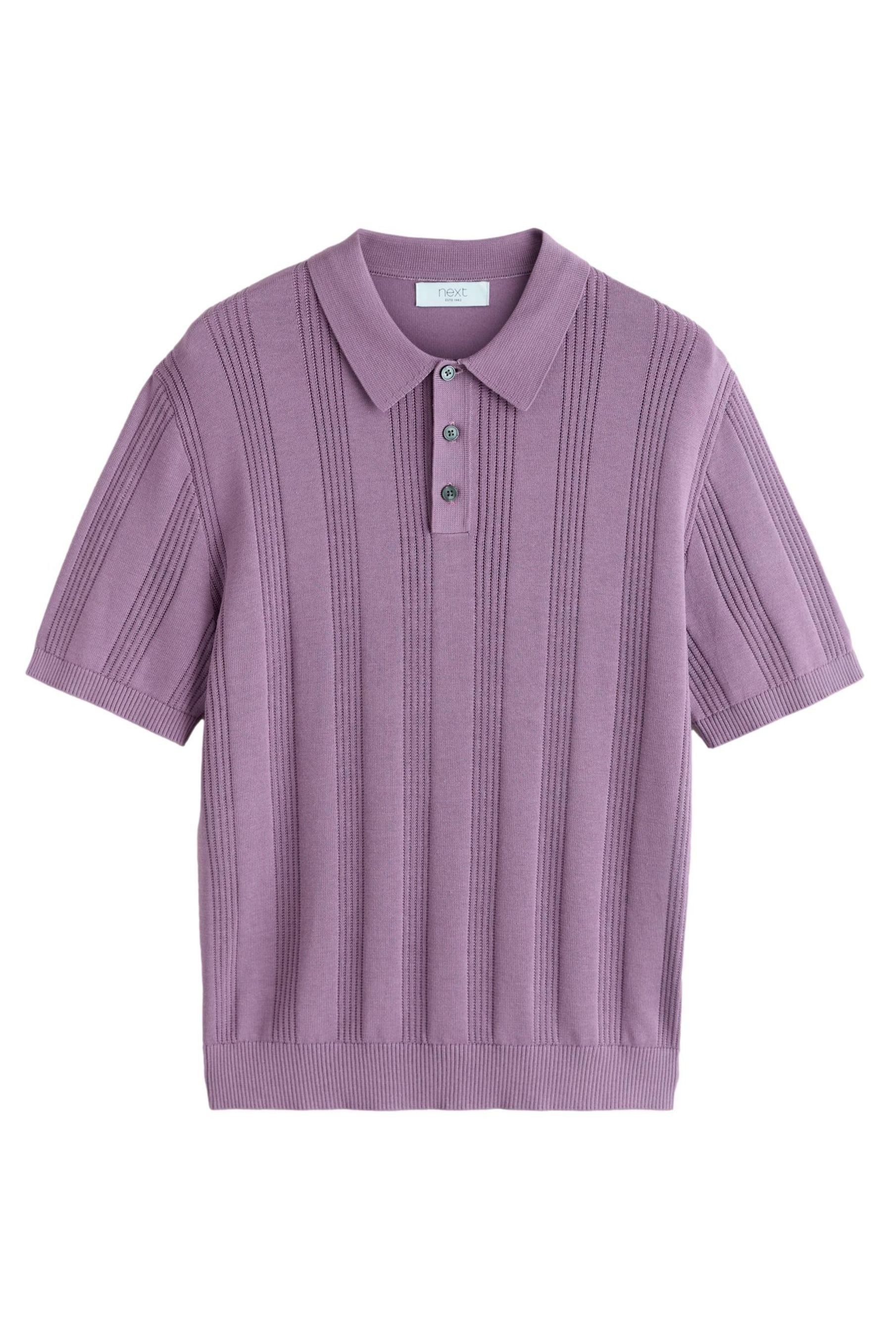 Next Poloshirt Regular Fit Poloshirt aus Strick, Pointelle (1-tlg)