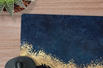 MuchoWow Gaming Mauspad Marmor - Textur - Gold - Illustration (1-St), Mousepad mit Rutschfester Unterseite, Gaming, 40x40 cm, XXL, Großes