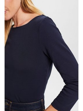 Esprit 3/4-Arm-Shirt Longsleeve mit Bootausschnitt