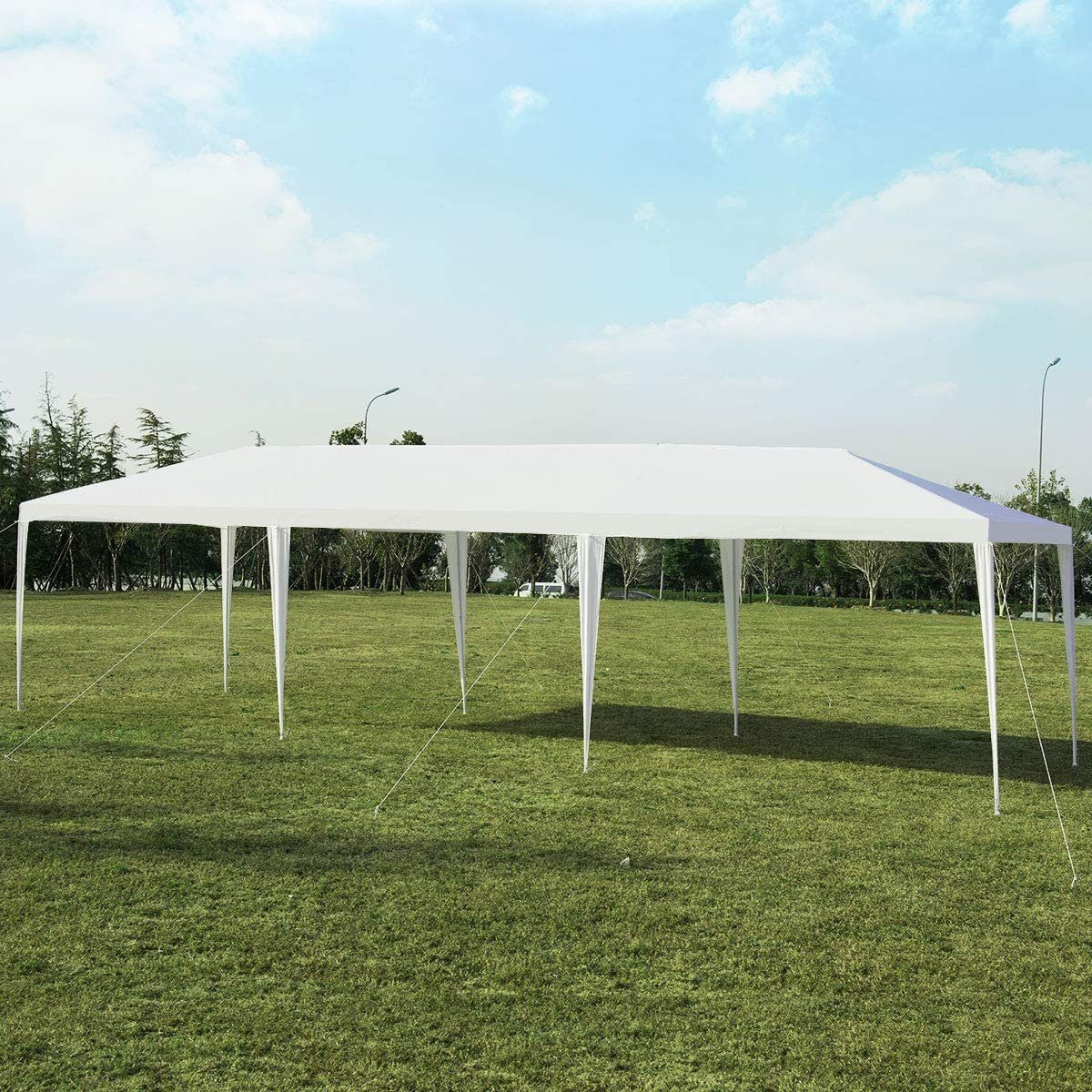 KOMFOTTEU Partyzelt 3X9M Gartenpavillon, Weiß