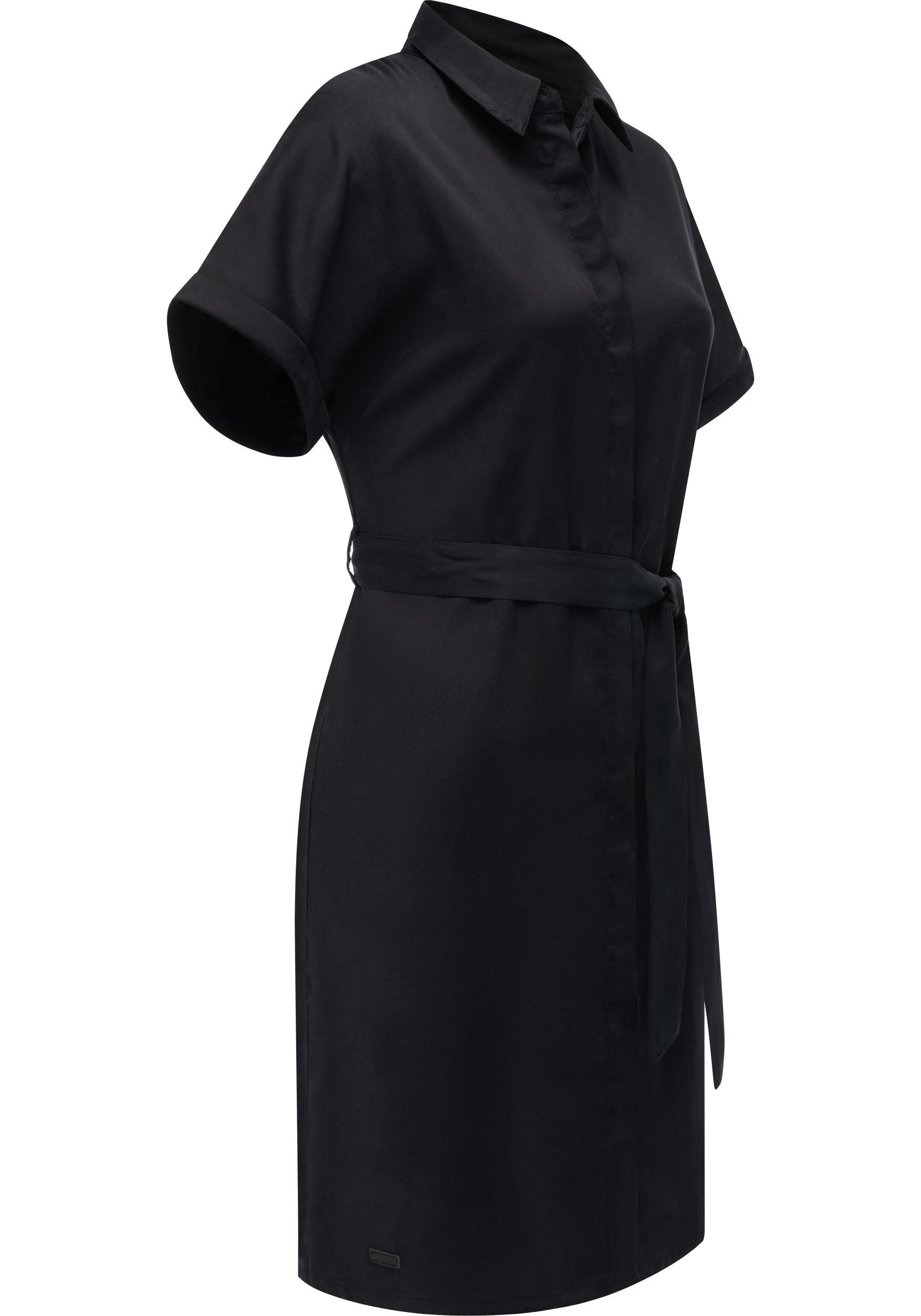 Ragwear Blusenkleid Manilla Kurzarm Midikleid mit Taillengürtel günstig online kaufen