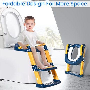 DOPWii Toilettentrainer Töpfchen Toilettensitz Baby mit Treppe,Kinder WC Sitz Toilette
