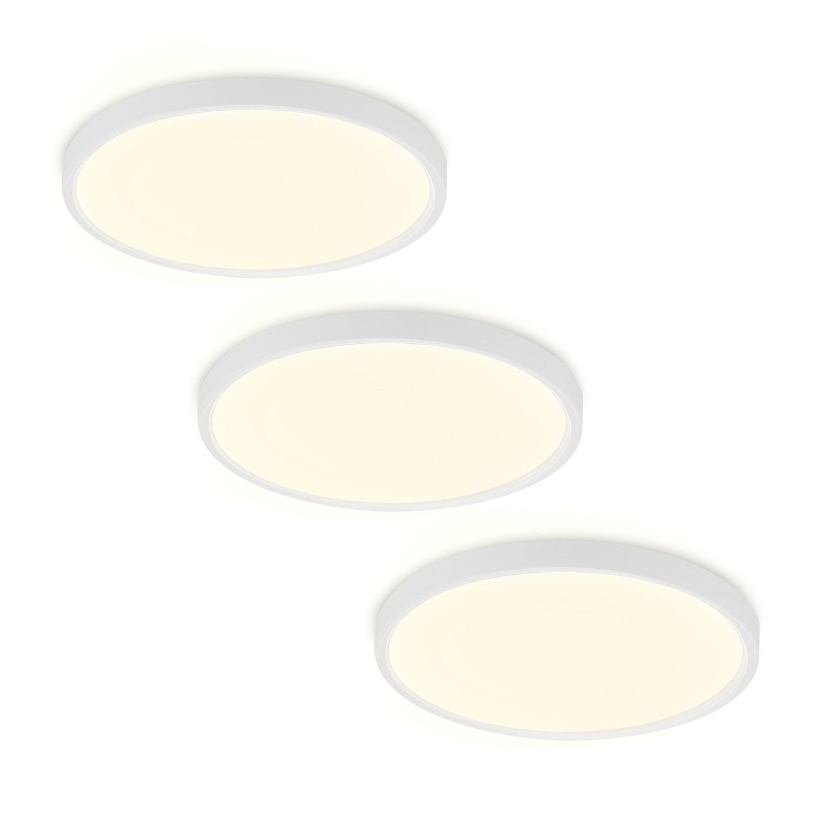 ZMH LED Deckenleuchte Wohnzimmer Ø18/27 Modern Küchenlampe Flur Schlafzimmer, Augenschutz, Einfache Installtion, LED fest integriert, Warmweiß, 15W, 3000K, warmweiß, 18×18×2,4cm, kompakt