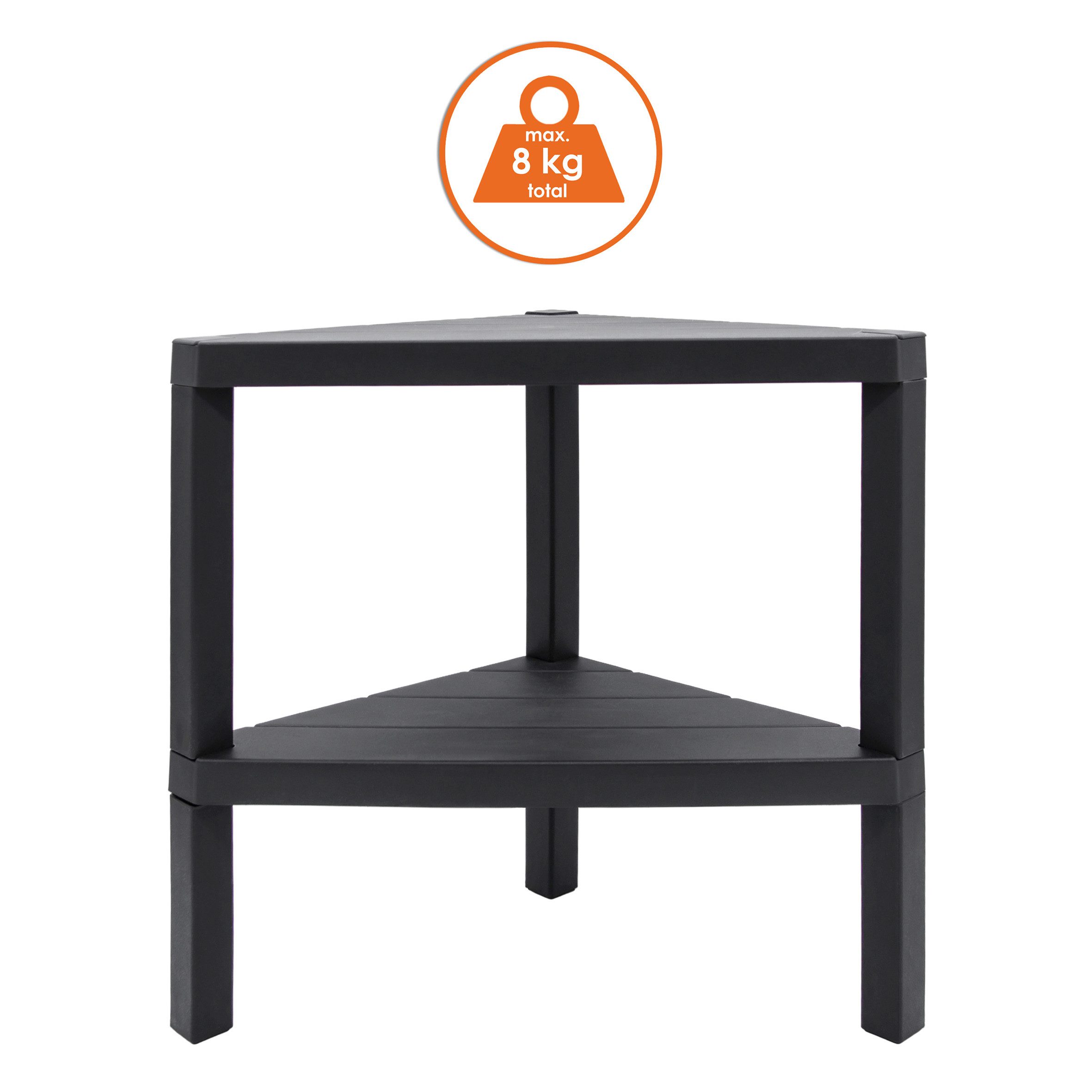 Spetebo Beistelltisch Kunststoff Beistelltisch in Anthrazit (Anzahl, 1-St., Stück), Einfache Montage