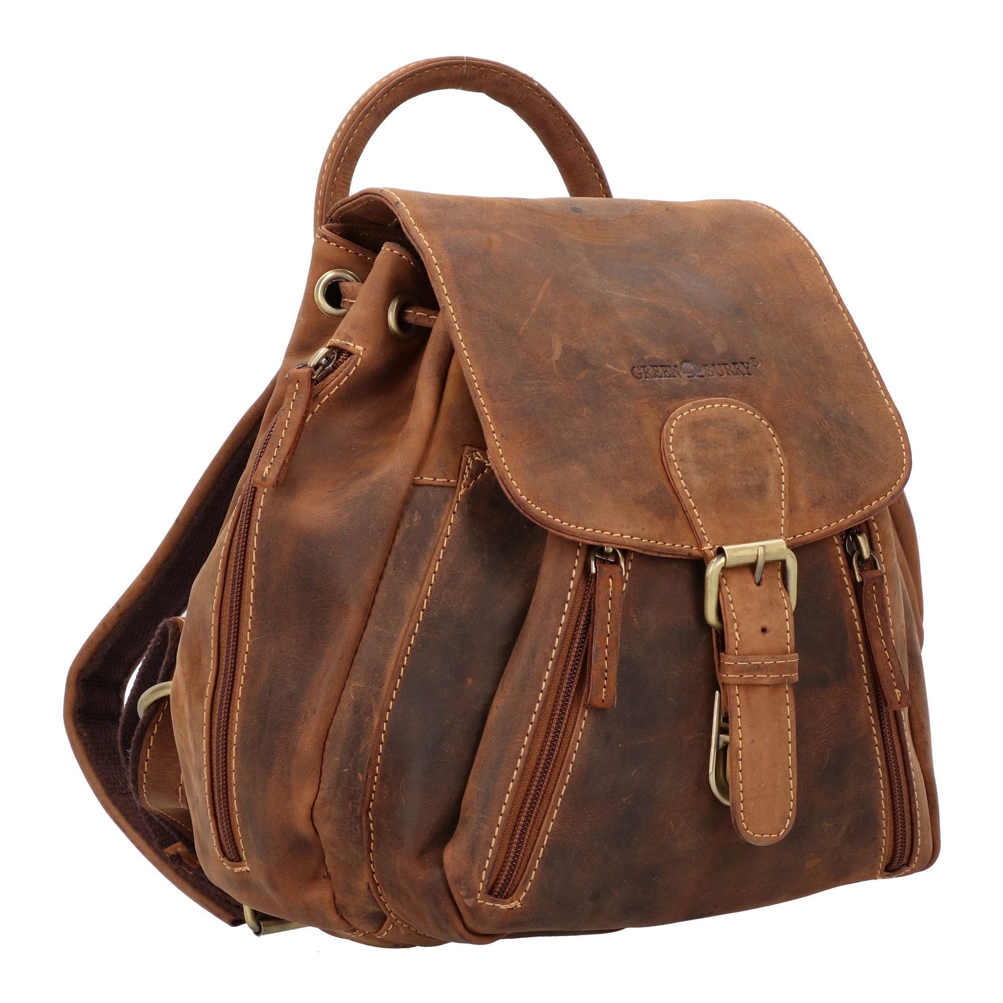 Greenburry Cityrucksack Vintage, Leder günstig online kaufen
