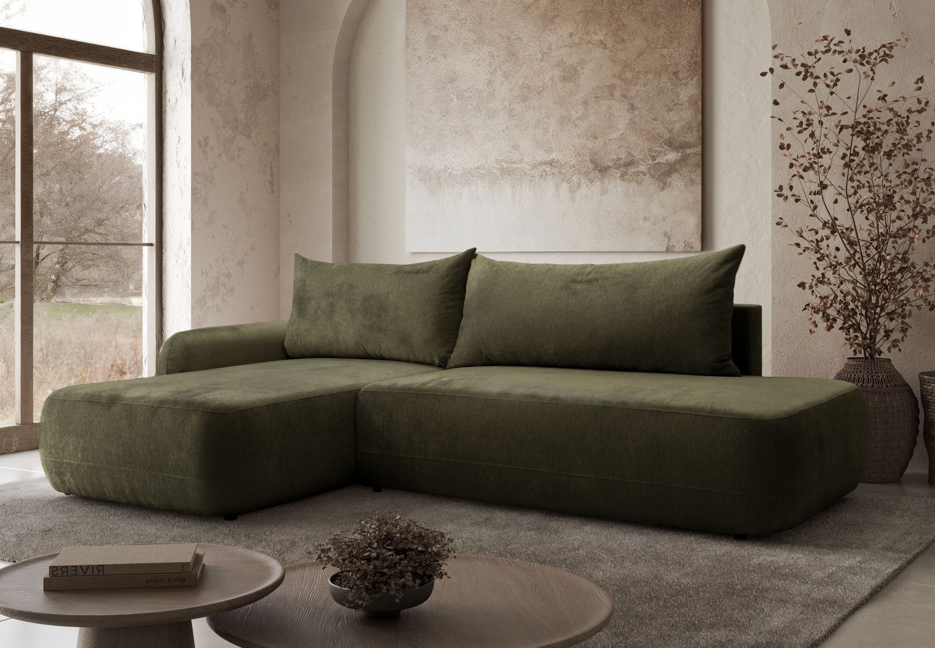 Lookway Ecksofa GOYA mit Schlaffunktion und Bettkasten