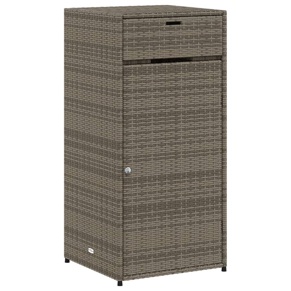 vidaXL Garten-Geräteschrank 55 x 55 x 111 cm Gartenschrank Grau 55x55x111 cm Polyrattan