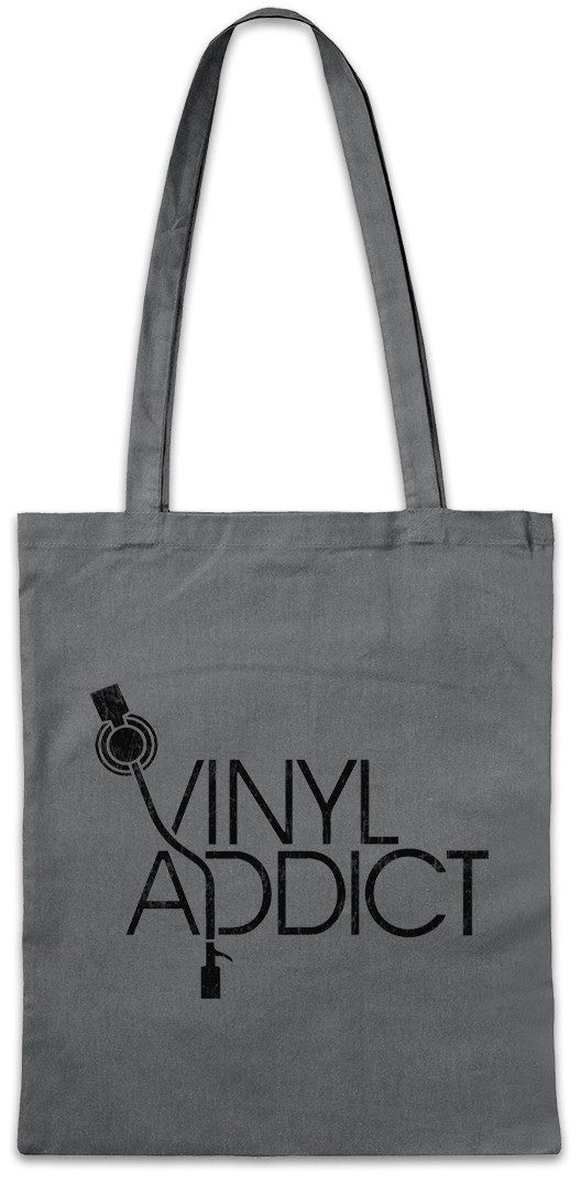 Beuteltasche Schallplatte Addict Stofftasche Schallplatte Club Disco Retro Music