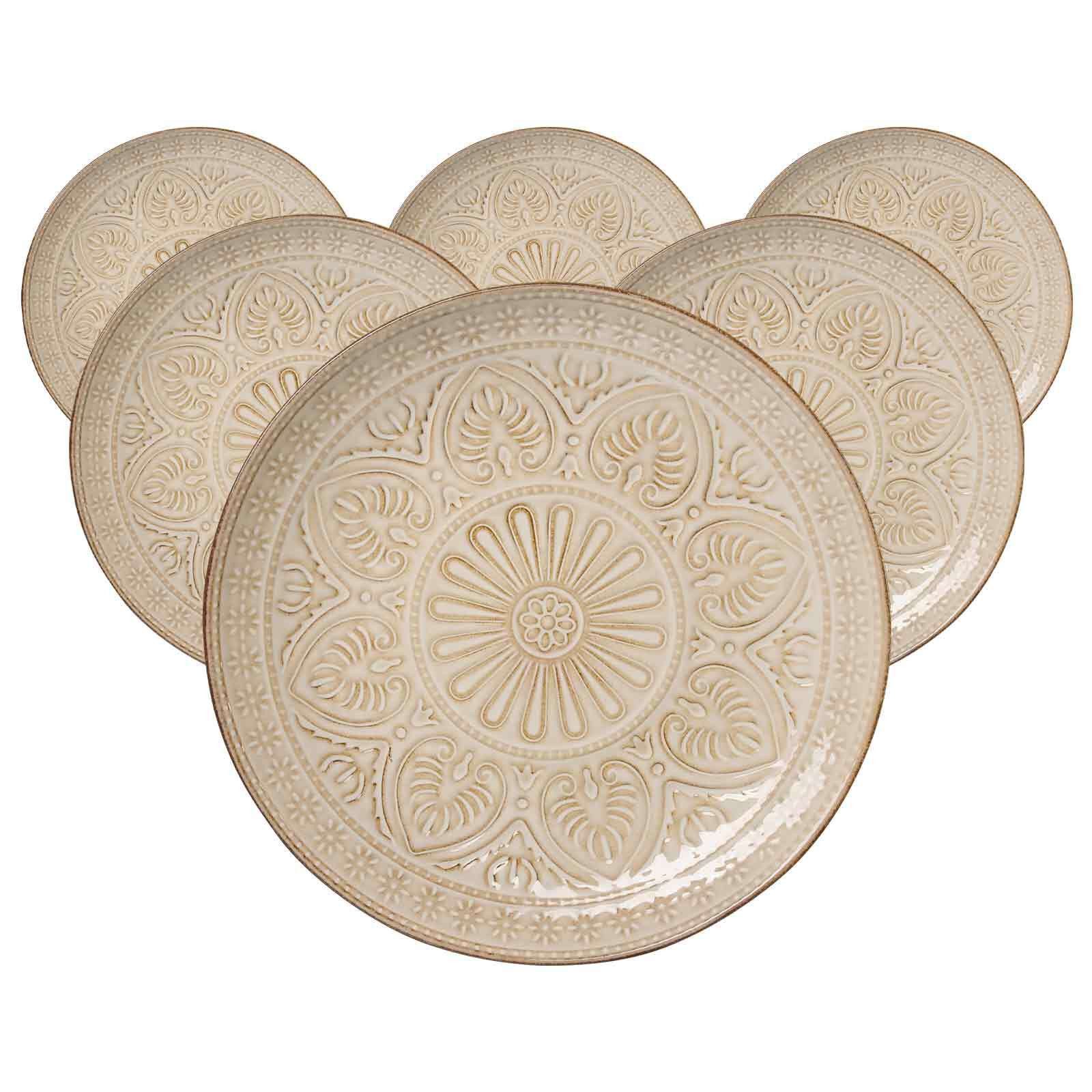 Ritzenhoff & Breker Speiseteller Omara Speiseteller ø 26,5 cm 6er Set, (6 St)
