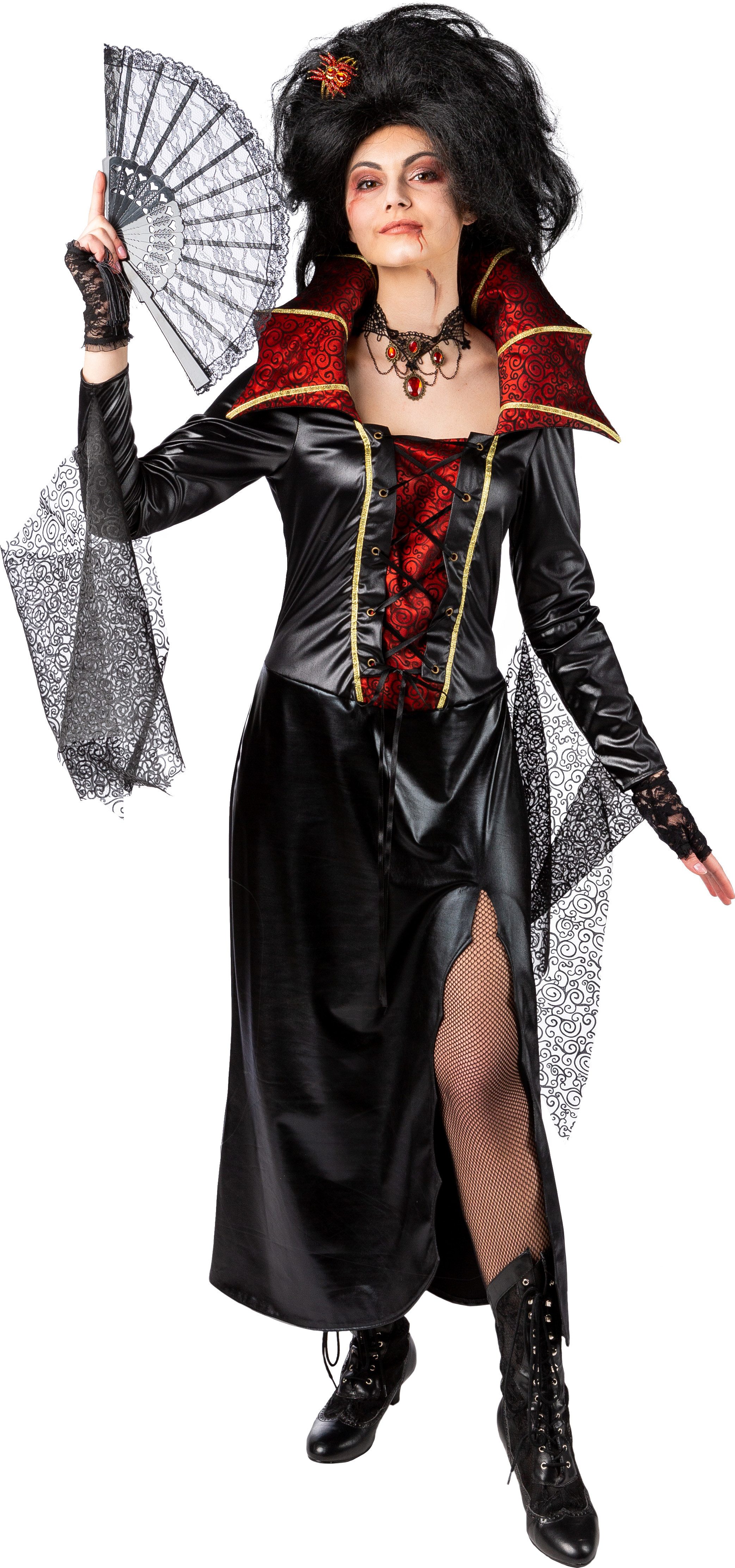 Orlob Vampir-Kostüm Vampirin Vampirkönigin Hexe Finsternis Kleid Fasching K günstig online kaufen