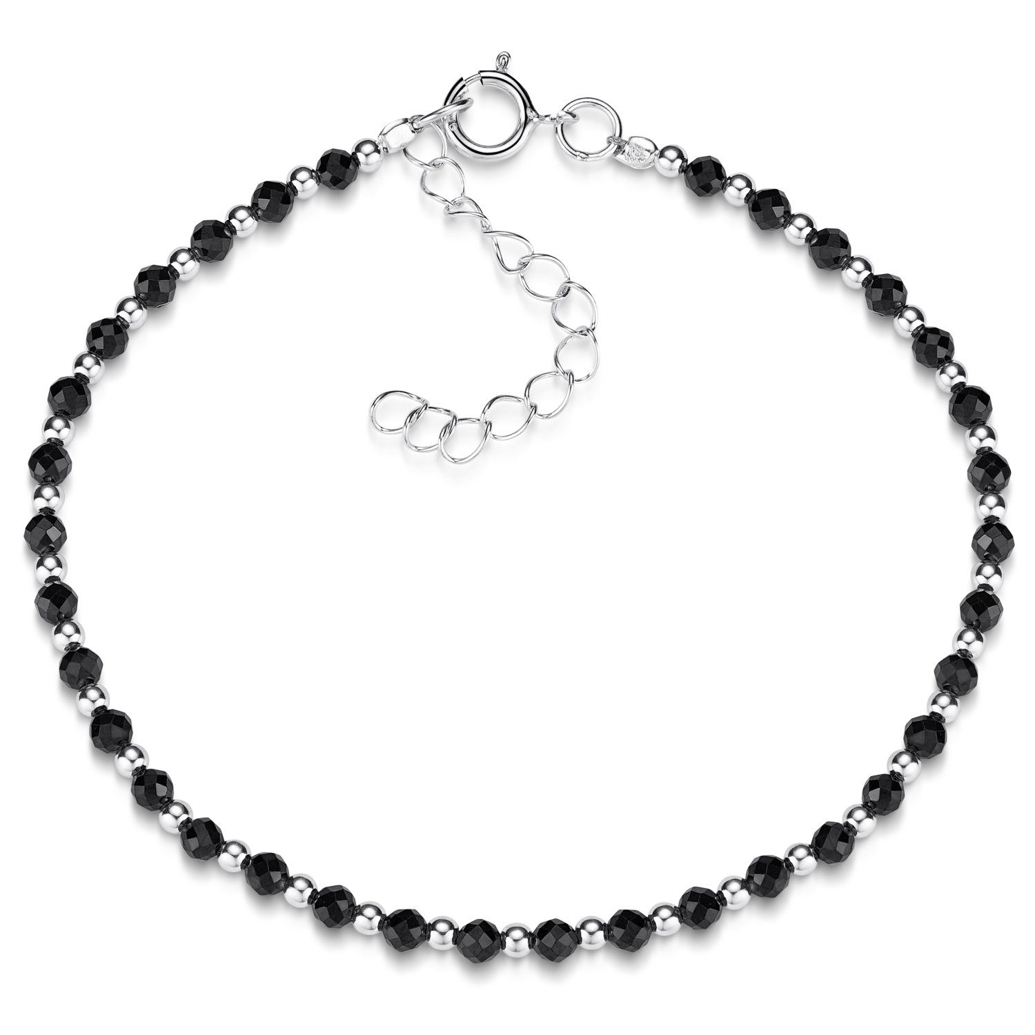Armkette Damen Edelstein Spinell schwarz SA-151
