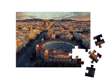 puzzleYOU Puzzle Luftaufnahme von Barcelona, Spanien, 48 Puzzleteile, puzzleYOU-Kollektionen Barcelona, Sagrada Familia