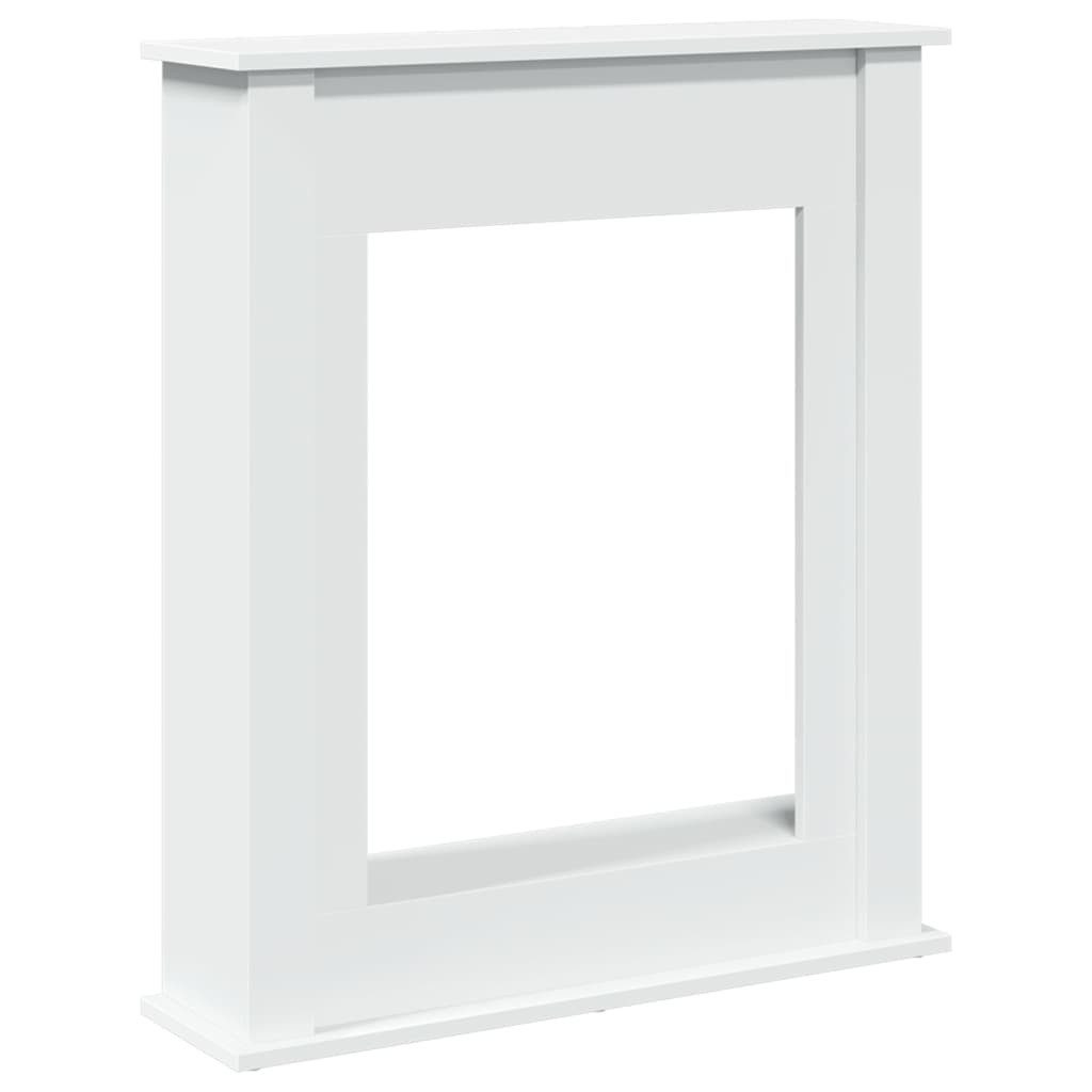 vidaXL Bodenschutzplatte NA Kaminumrandung Weiß 75x20x87,5 cm Spanplatte