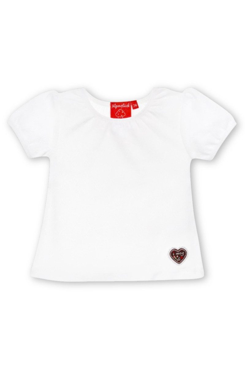 BONDI Trachtenkleid Trachtenshirt Baby/Kind - ALPENGLÜCK II - weiß