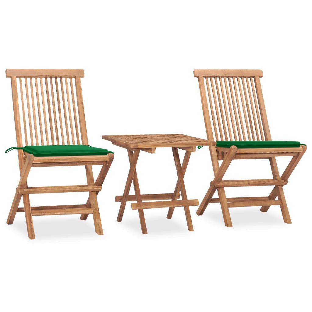 furnicato Garten-Essgruppe Naturholz 50 x 50 x 50 cm in Grün, (1-tlg)