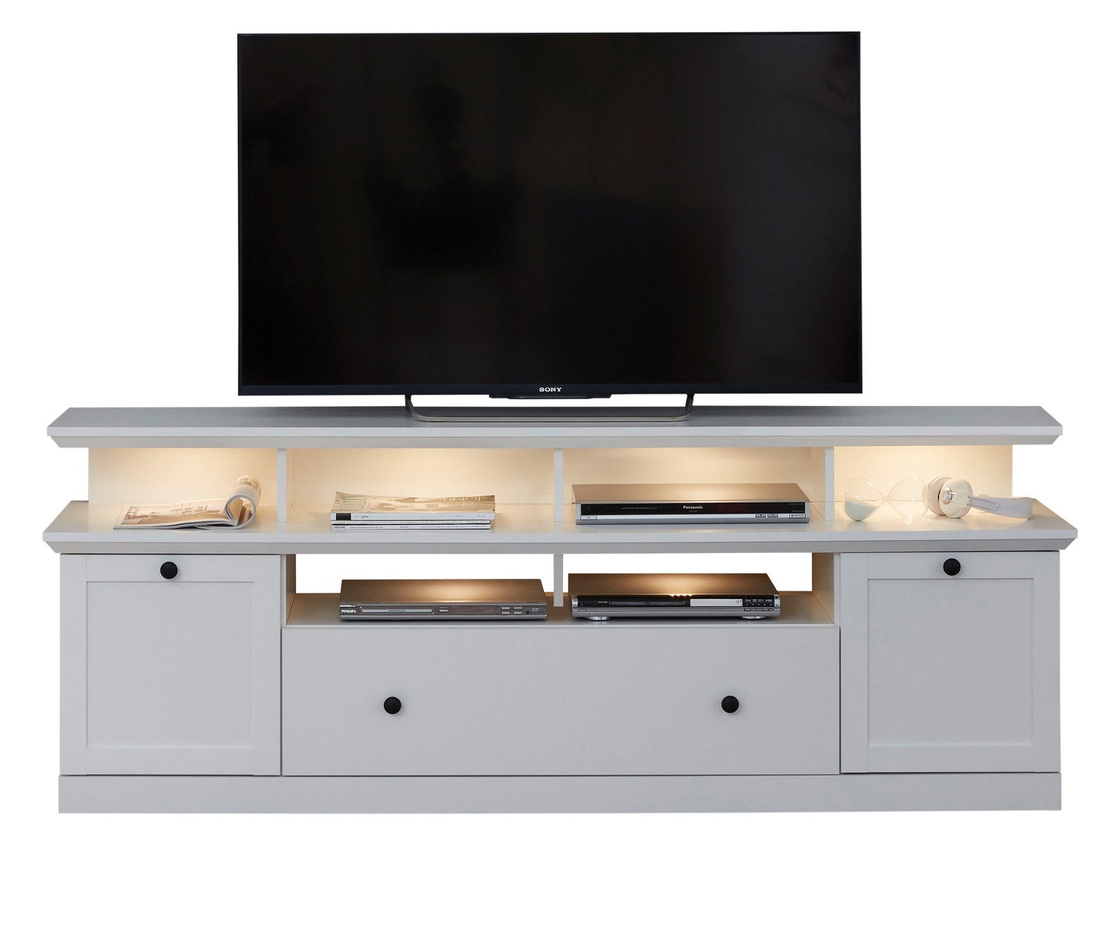 trendteam Lowboard Baxter (TV Unterschrank in Landhaus weiß, Breite 177 cm) günstig online kaufen