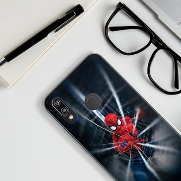 DeinDesign Handyhülle Marvel Kinofilm Spider-Man Webs In Action, Huawei P20 Lite Silikon Hülle Bumper Case Handy Schutzhülle