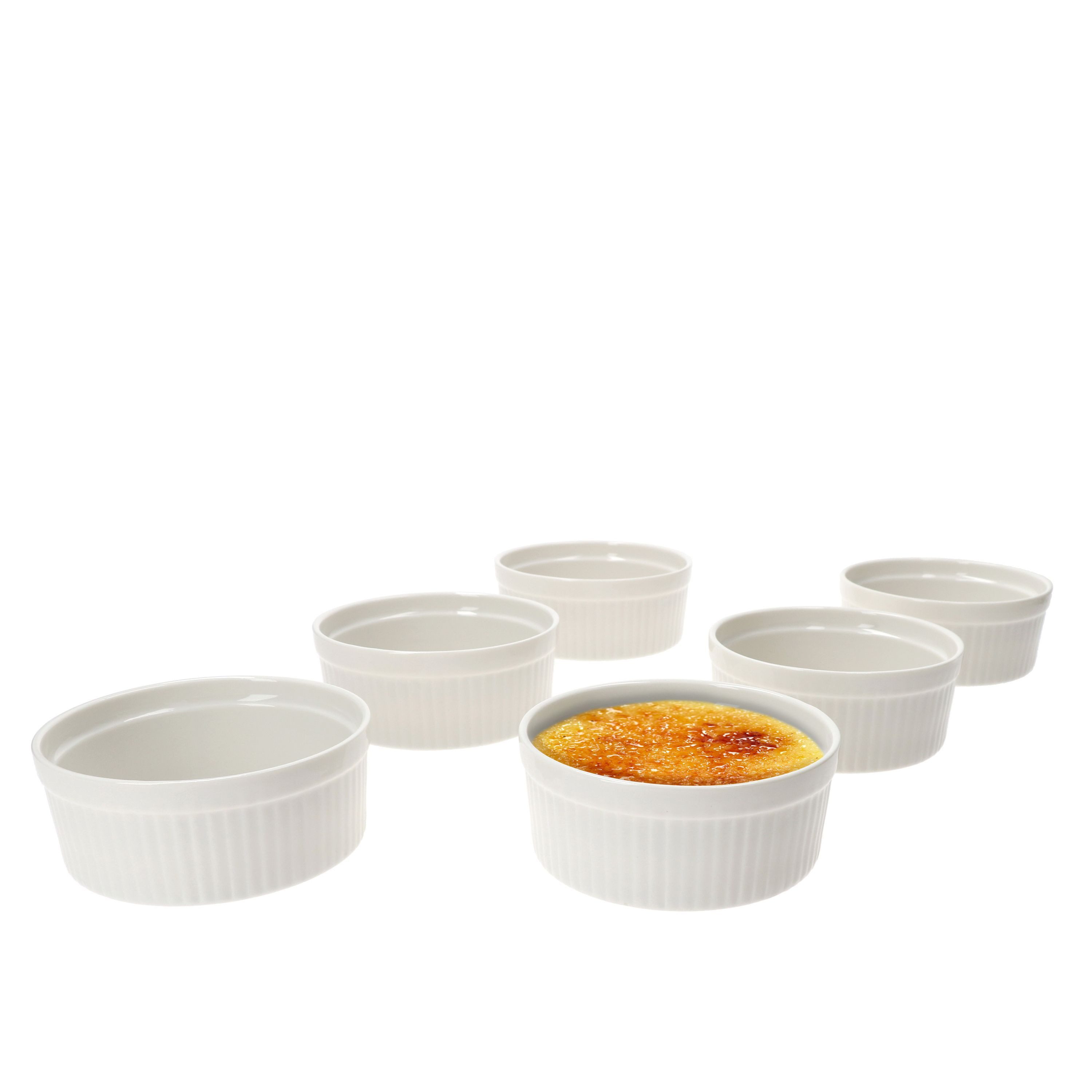 MamboCat Rührschüssel 6er Set Creme Brulee Schale Bianca 12,5x5cm weiß - 24302129, Porzellan
