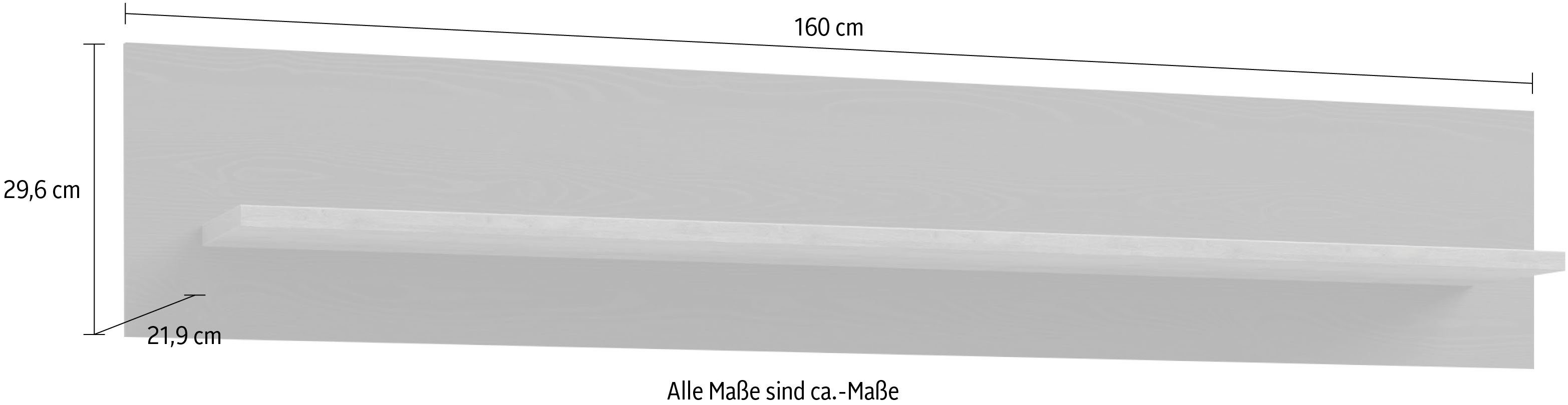 160 cm Wandregal Breite FORTE Bohol,