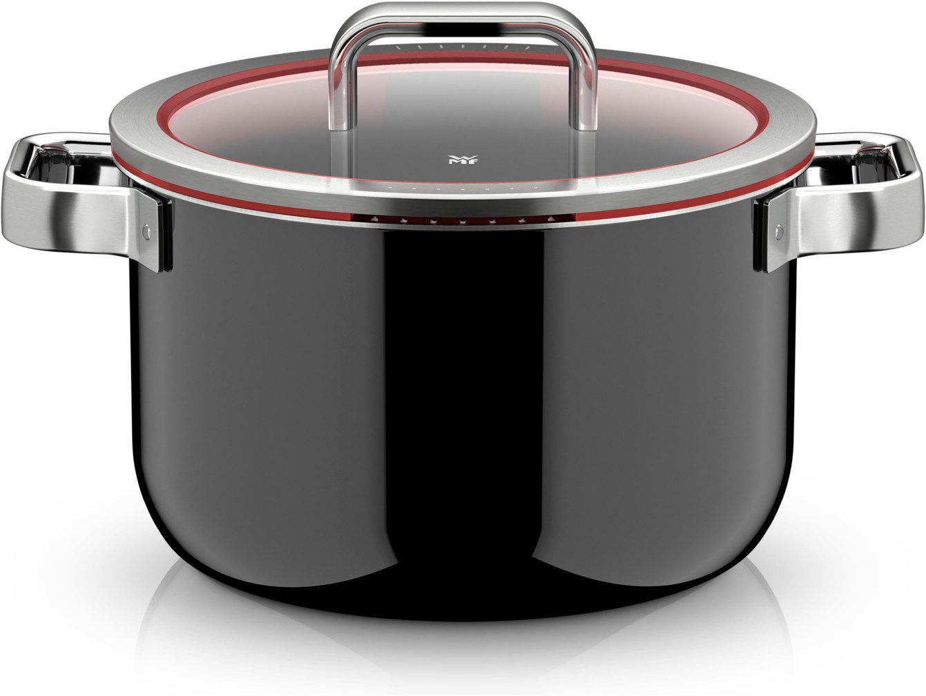 WMF Kochtopf Fusiontec Function Pro, Glas, Edelstahl (1-tlg), integrierte Siebfunktion, spülmaschinengeeignet, Made in Germany