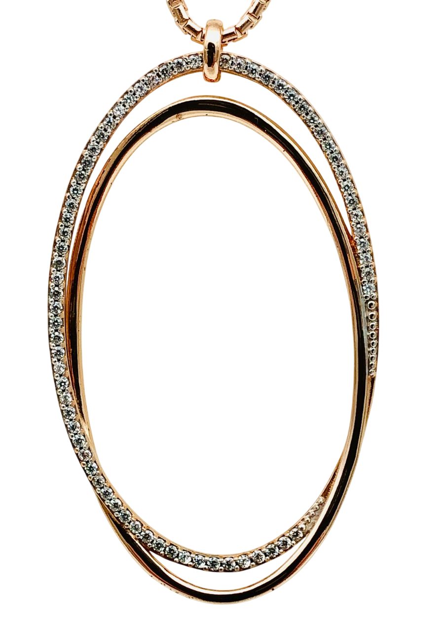 Esprit Collection Collier Antheia Rose W. ELNL93128C800, 925er Sterling-Silber, 80cm, Zirkonia
