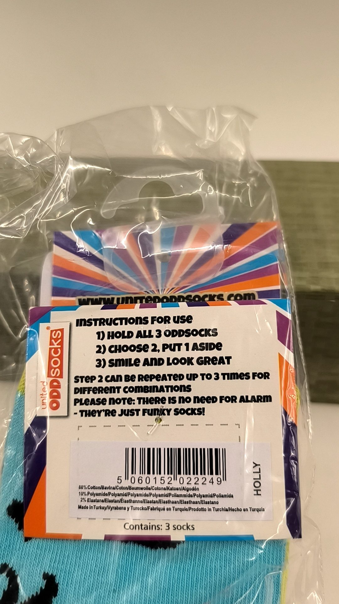 United Oddsocks Freizeitsocken Die verrückten Holly Socken für Frauen im 3er Set