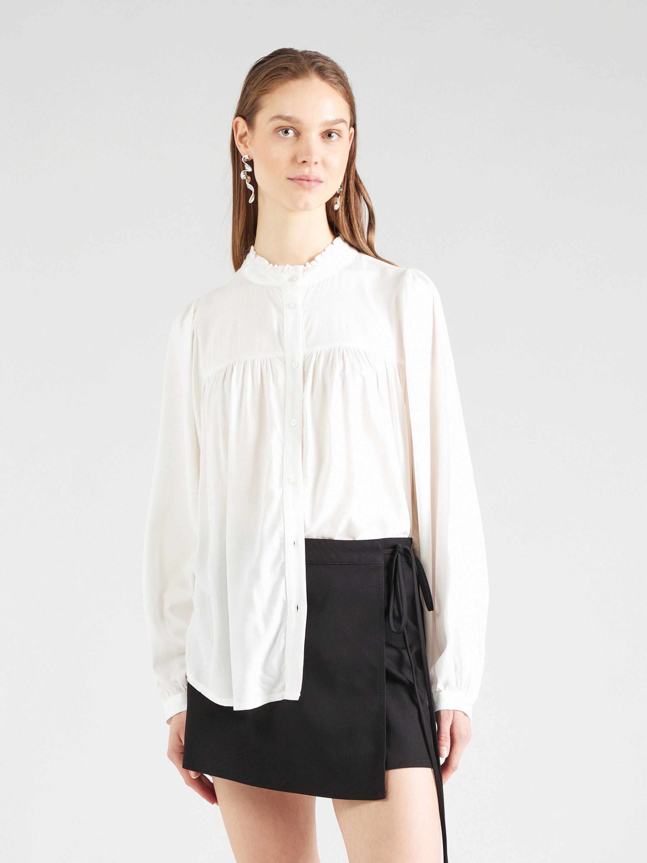 Lollys Laundry Langarmbluse Cara (1-tlg) Drapiert/gerafft