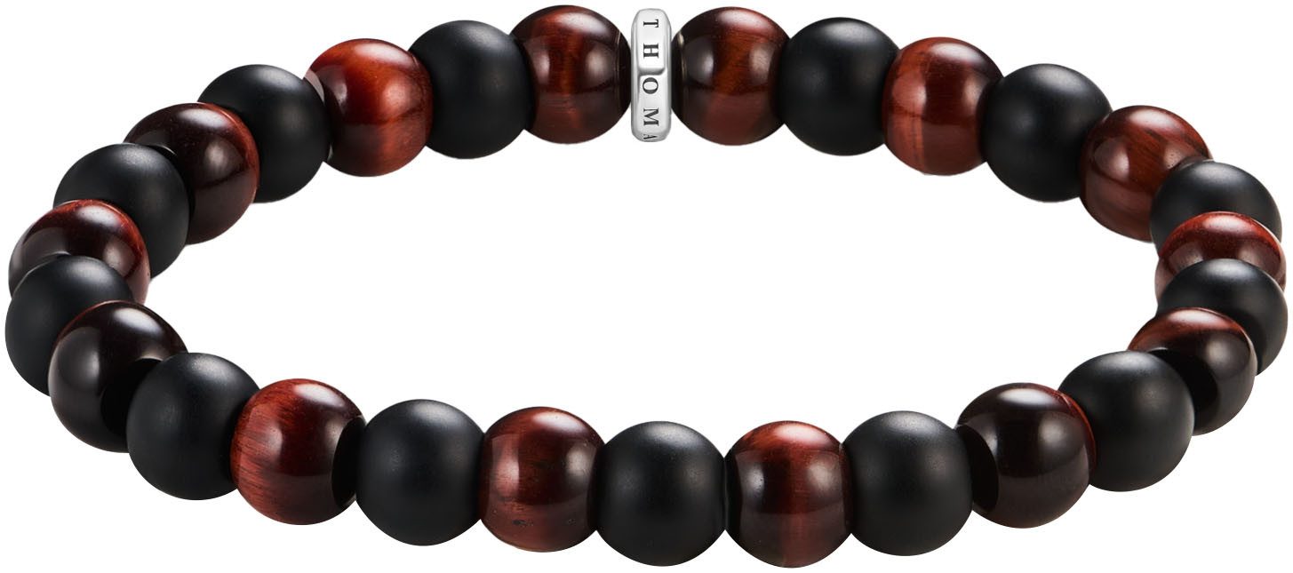 THOMAS SABO Armband Bead Armband, mit Obsidian, Tigerauge