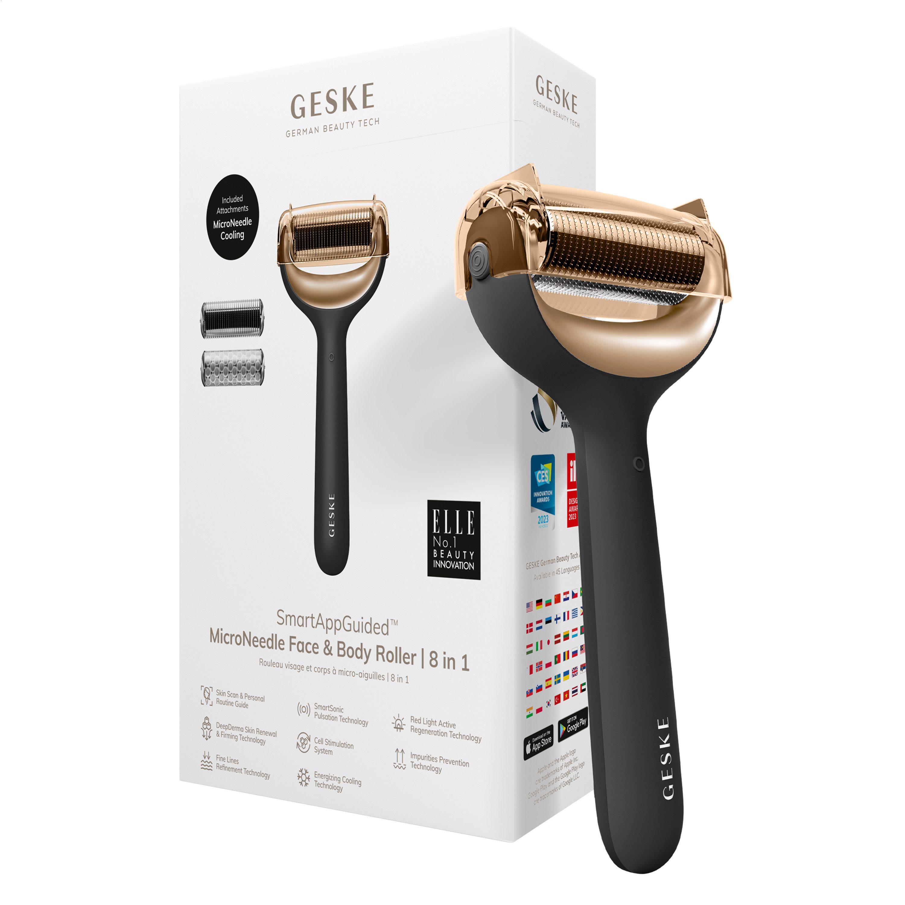 Micro-Needling SmartAppGuided™ MicroNeedle Face & Body Roller 8 in 1
