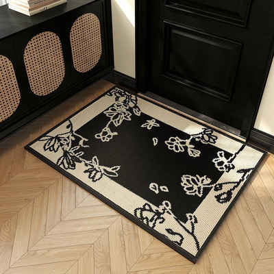 Teppich Luxuriöser Eingangsteppich – Fußmatte für den Hausgebrauch, AUKUU, 80*100CM, Kreisförmige Fell-Webteppich, Schlafzimmer Bett-Seitenteppich