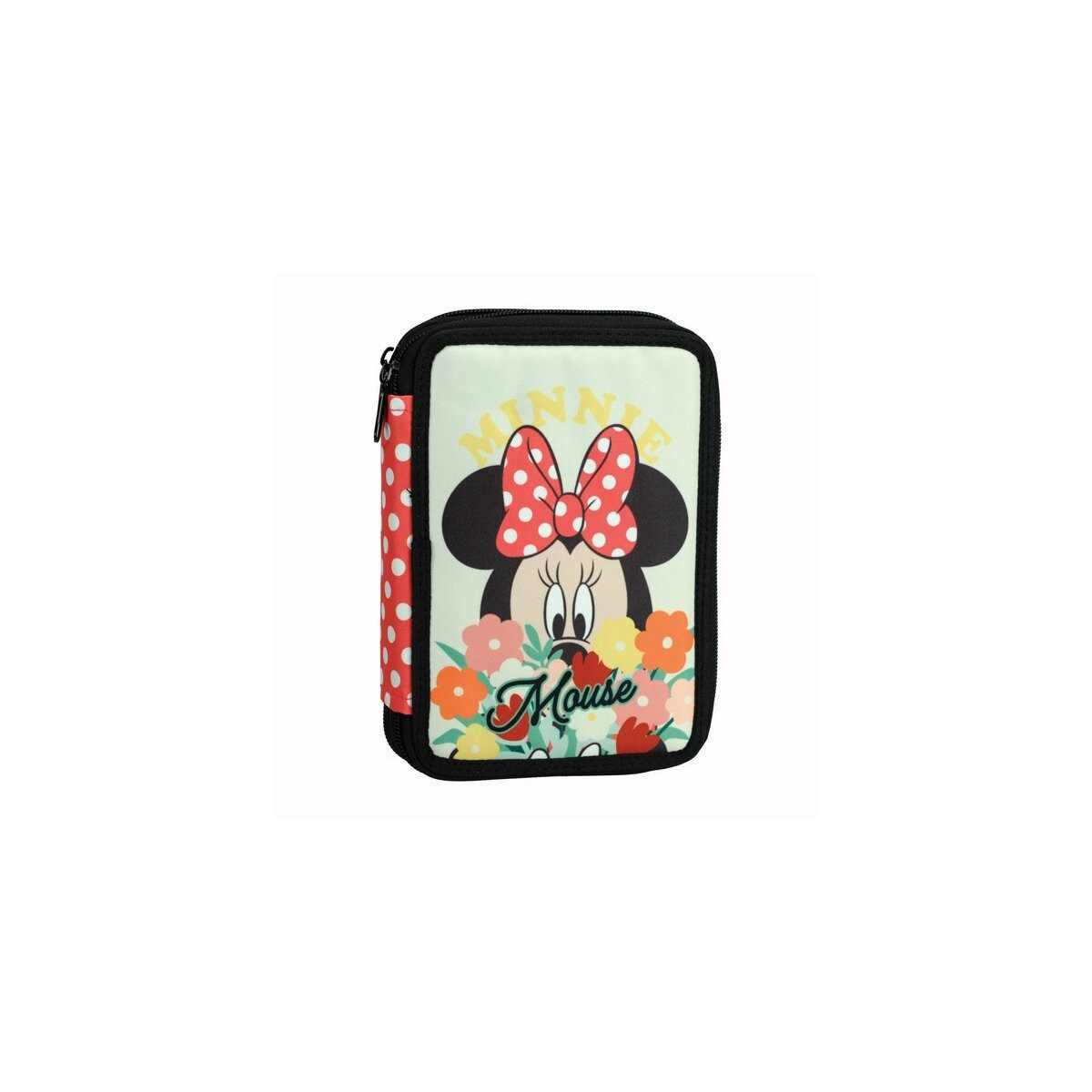 Disney Federmäppchen Disney Minnie Floral Federmäppchen 2-stöckig gefüllt Set